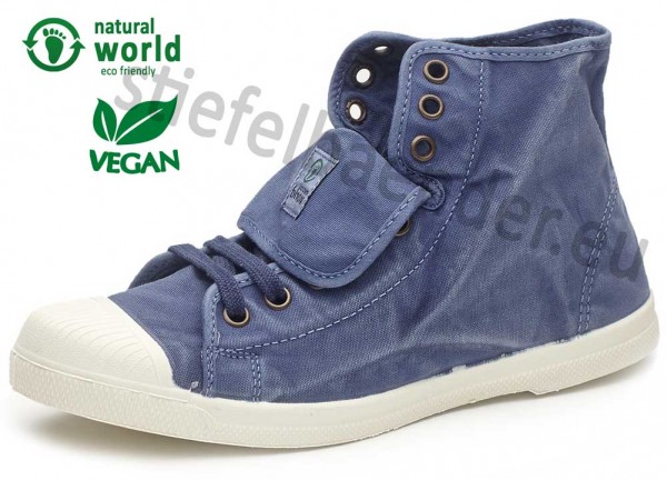 Natural World 107E - Vegane Sneaker, Farbe 628 Mar (blau)