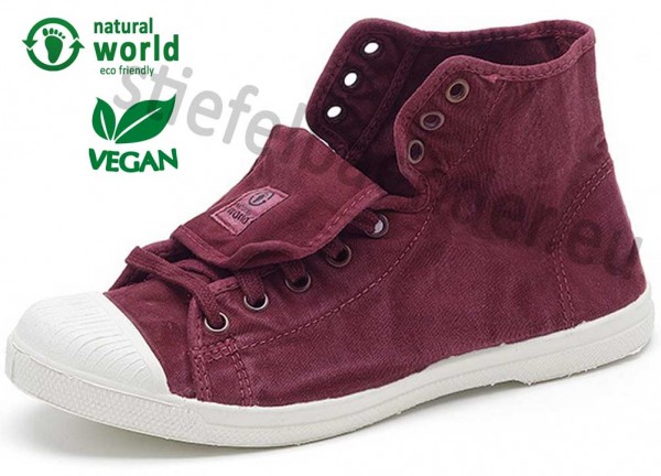 Natural World 107E - Vegane Sneaker, Farbe 620 Burdeos (burgund)